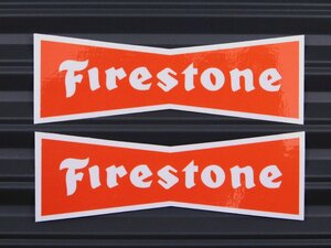 送料\84【Firestone・ファイアストン】※《レーシングステッカー／２枚セット》　(品番：ms016)　アメリカン雑貨　ガレージ