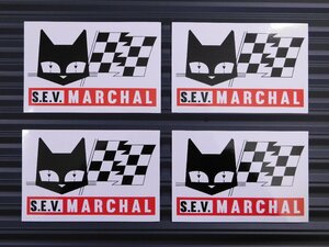 送料\84【S.E.V MARCHAL・マーシャル】※《レーシングステッカー／４枚セット》　(品番：ms115)　アメリカン雑貨　ガレージ