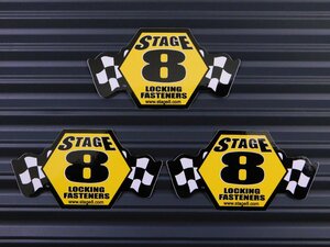 送料\84【STAGE 8・ボルト＆ナットメーカー】※《レーシングステッカー／３枚セット》　(品番：ms067)　アメリカン雑貨　