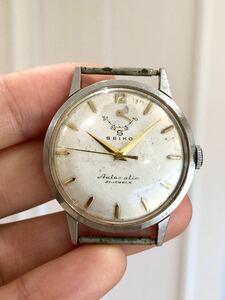 SEIKO インジケーター 14043 自動巻 メンズ腕時計 21石 パワーリザーブ 