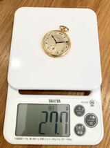 稼働 VULCAIN ヴァルカン 18K 懐中時計 chronometer クロノメーター SKS K18 スモセコ スモールセコンド バルカン_画像3