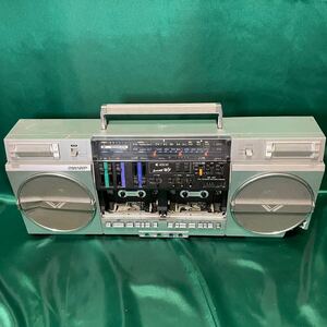 ジャンク SHARP GF-757 ラジカセ シャープ テープレコーダー レトロ 昭和 SURCHER WE FM/FMstereo /AM radio cassette