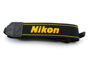 L2774 未使用品 ニコン Nikon ストラップ ブラック 黒 イエロー 黄 STRAP カメラアクセサリー クリックポスト