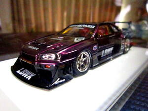  super ultra rare!! EIDOLON*COLLECTION 1/43 AXELL*WORKS /Liberty Walk LB-ER34 /Super Silhouette SKYLINE/2020 * worldwide limitation *35/35pcs!!