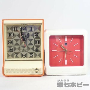 1RM8◆昭和レトロ 置時計 目覚まし時計 まとめ ジャンク/シチズン ナショナル タイマー インテリア アンティーク ミッドセンチュリー 送60