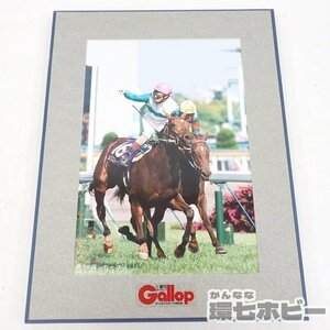 MO34◆平成9年 当時物 週刊ギャロップ 第58回 オークス メジロドーベル 写真 パネル/競馬 グッズ ポスター レトロ 送:-/100