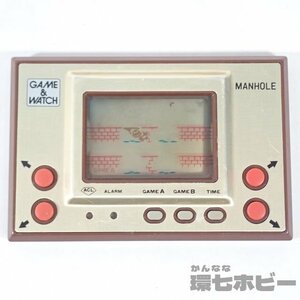 1KT68◆当時物 任天堂 ゲームウォッチ 本体 MH-06 マンホール 通電OK ジャンク/昭和レトロ LSI LCDゲーム GAME&WATCH 送:YP/60