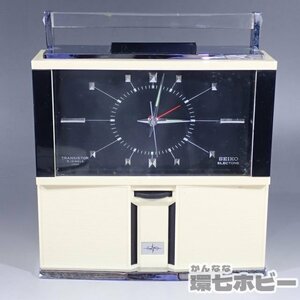 1WA2◆当時物 SEIKO セイコー トランジスタ 置き時計 目覚し時計 動作OK/昭和レトロ アンティーク インテリア ポストモダン 置物 送:-/60