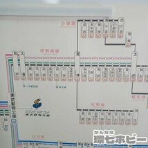 0QP95◆実物 車内用 当時物 東武鉄道 東武線 停車駅ご案内 路線図 厚紙/ポスター 看板 案内板 鉄道グッズ 鬼怒川線 りょうもう 送:‐/80_画像7