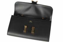 【美品 - 大変綺麗】エルメス/HERMES　コンスタンス トゥーゴー（ショルダーウォレット/二つ折長財布）　エプソン　ブラック　Y刻印_画像6