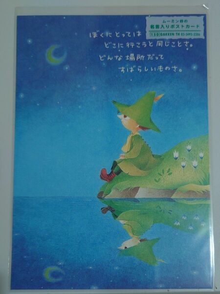 未使用 ムーミン谷の名言入りポストカード 3枚 ムーミン谷の夏祭り ムーミン谷の彗星 スナフキン リトルミイ