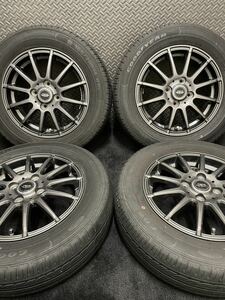 165/70R14 GOODYEAR/GT-Eco Stage 21年製 社外 14インチ 4.5J＋45 100 4H 夏タイヤ 4本 グッドイヤー ハスラー フレア タフト (7-C252)