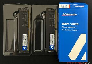 Acclamator 16GB x2 32GB Kit 3200MHz DDR4 UDIMM/ PC4-25600 CL22 1.2V デスクトップPC用メモリモジュール