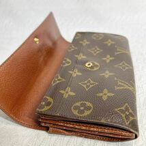 LOUIS VUITTON ルイヴィトン モノグラム ポルトフォイユサラ 二つ折り 長財布 ウォレット レディース メンズ ブラウン 中古品_画像10