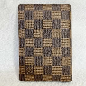 【美品】ルイヴィトン LOUIS VUITTON ブックカバー 本 インテリア ステーショナリー　ノートカバー　ダミエ　ブラウン　MI 0988 中古品