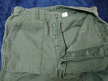 77年 米陸軍 U.S.ARMYミリタリー ユーティリティパンツ ベイカーパンツ TROUSERS,UTILITY,COTTON SATEEN OG-107 ヴィンテージ ユーズド_画像1