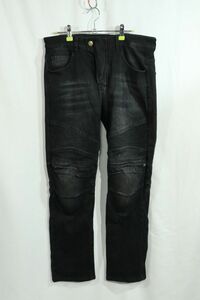 【Used】100円スタート MOTO Pants モト パンツ バイク用 ライディングパンツ デニムパンツ 膝パッド付 L ■ET24B0119