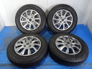 ★BALMINUM★145/80R13 13x4.00B +45 4穴 100 中古タイヤ ホイールセット 4本 ノーマル【福島発 送料無料】FUK-D13672★