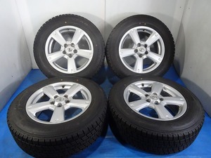 【トヨタ純正】 225/65R17 17x7J +45 5穴 114.3 中古タイヤ ホイールセット 4本 スタッドレス【福島発 送料無料】FUK-D13863★冬 平面座