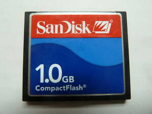 コンパクトフラッシュメモリー ・SunDisk CFカード 1GB・中古良品