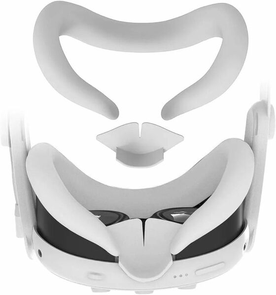 即購入可★Meta Quest 3 対応 シリコーン洗える交換用 VR　ホワイト