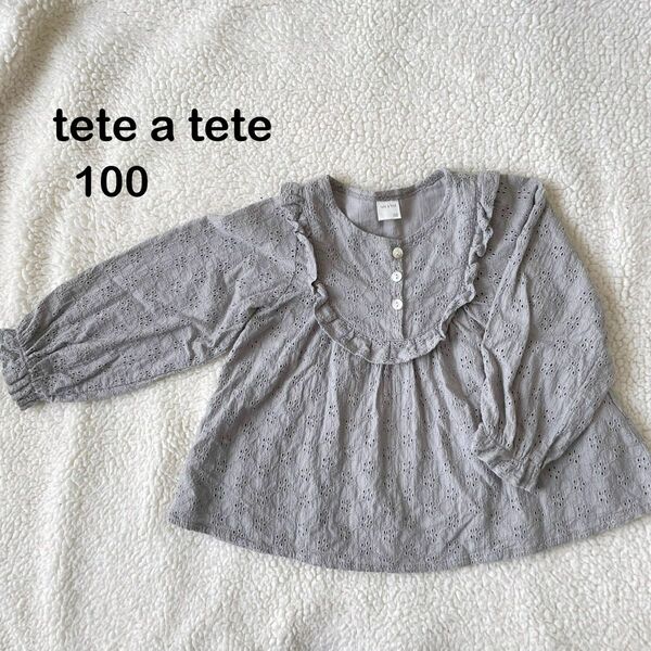 tete a tete 刺繍ブラウス チュニック 100