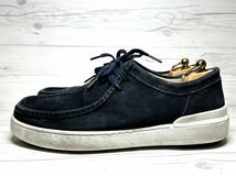 【即決】 Clarks クラークス 28cm 9.5 メンズ スニーカー ワラビー ネイビー スエード 革靴 くつ カジュアル オシャレ_画像3