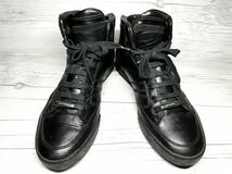 【即決】Dior HOMME ディオールオム ハイカットスニーカー 25cm程度 40.5 黒 ブラック メンズ オシャレ ハイブランド レザー くつ 靴_画像2