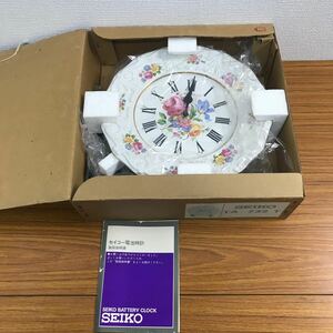 〈DK152〉SEIKO セイコー TA732T 陶器製　時計　壁掛け時計　飾り時計　未使用品