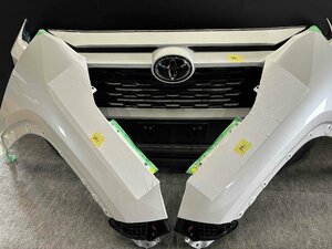 【新車外し】トヨタ RAV4 後期 フロントバンパー フェンダー セット 牽引フックカバー 付属 MXAA52 白 089 【特価】 管理:991