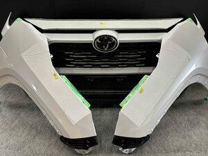 【新車外し】トヨタ RAV4 後期 フロントバンパー フェンダー セット 牽引フックカバー 付属 MXAA52 白 089 【特価】 管理:995