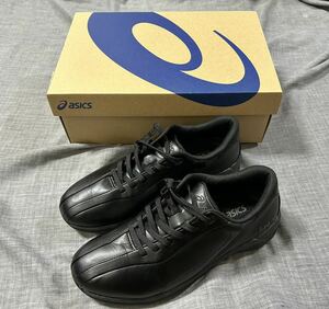 asics アシックス　ウェルネスウォーカー　GEL WANDER M WRブラック　black 25.5cm ワイドタイプ 3E相当 ウォーキングシューズ　レザー