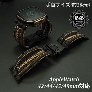 アップルウォッチバンド/42mm/44mm/45mm/Ultra/ハンドメイド/パラコード/ウォッチベルト/ウォッチバンド/腕時計/AppleWatch/時計/バンド/20