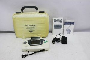 C830H 035 SEGA セガ GAME GEAR ゲームギア ホワイト TVチューナー・ケース・ACアダプター付き 現状品 ジャンク
