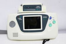 C830H 035 SEGA セガ GAME GEAR ゲームギア ホワイト TVチューナー・ケース・ACアダプター付き 現状品 ジャンク_画像2