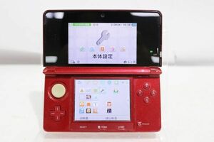 C820H 034 Nintendo ニンテンドー3DS フレアレッド 本体のみ 動作確認済 現状品 ジャンク