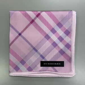 新品 バーバリー BURBERRY 大判　ハンカチ ノバチェック ピンク　