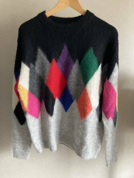 uniform experiment 2020AW Argyle Mohair Crewneck Knit UE-202072 ユニフォームエクスペリメント アーガイルモヘアクルーネックニット 