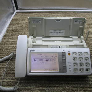 NTT 電話機 FAX ファックス 親機子機セット コードレス でんえもん P-268SD 子機付き 中古「管理No.KA2826」の画像3