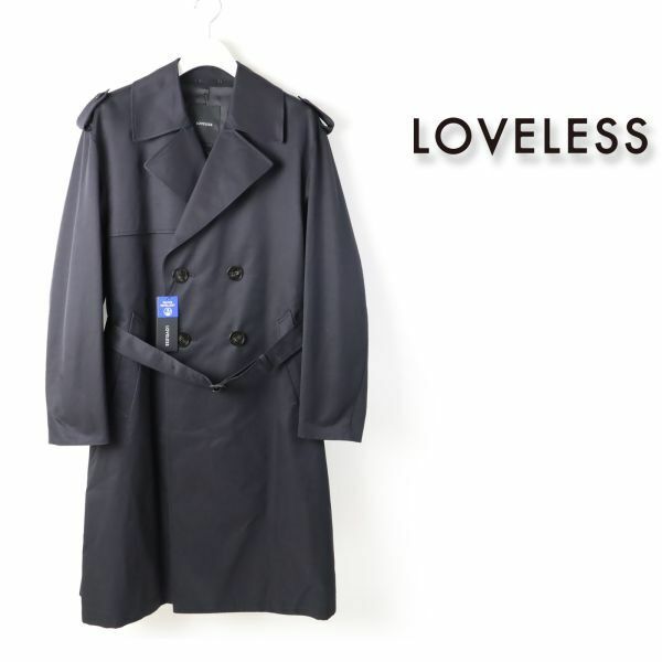 717 新品 4.9万 LOVELESS ラブレス ベンタイル ト レンチコート メンズ コート ブラック L