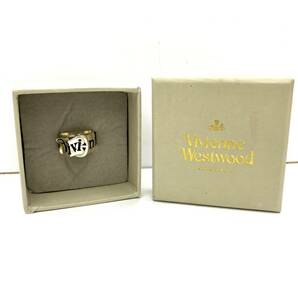 【K】Vivienne Westwood ヴィヴィアンウエストウッド リング アクセサリー 指輪 ベルトデザイン ブランド 箱あり シルバー【1351】の画像1