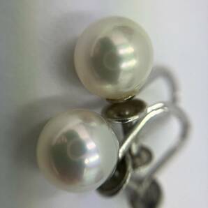 【K】MIKIMOTO ミキモト パールイヤリング K14WG 真珠 ホワイトゴールド 14金 保管品 冠婚葬祭 アクセサリー【4529】Tの画像2