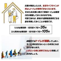 非常用 トイレセット 60回分 凝固剤付き 簡易トイレ 携帯トイレ 防災 災害用 アウトドア ポータブル2034_画像9