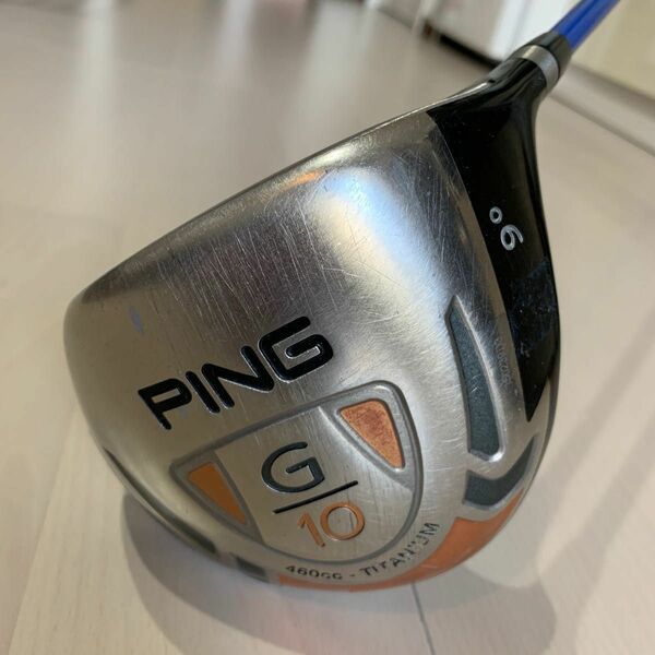 PING ドライバーG10 9° ヘッドカバー付　プロローンチシャフトS 低スピン高弾道