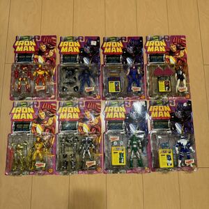 激レア！90'sビンテージアメトイ TOYBIZ アイアンマン アクションフィギュア 8体セット アーマー着脱可 未使用デッドストック品格安!