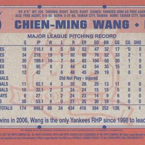 【CHIEN-MING WANG】直筆サインカード 2021 TOPPS AUTO ARCHIVES FAN FAVORITES AUTOGRAPHの画像2