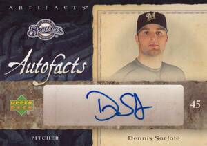 【デニス・サファテ】直筆サインカード 福岡ソフトバンクホークス 2007 UPPER DECK ARTIFACTS DENNIS SARFATE AUTO #検索 TOPPS BBM EPOCH