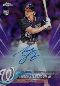 【スティーブンソン】ルーキー 直筆サインカード 250枚限定 日本ハムファイターズ 2018 TOPPS ANDREW STEVENSON AUTO #検索 BBM EPOCH