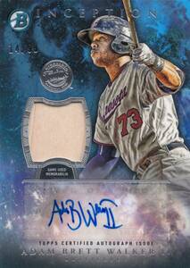 【アダム・ウォーカー】直筆サインカード BAT RELIC 99枚限定 福岡ソフトバンクホークス 2015 TOPPS AUTO ADAM WALKER #検索 BBM EPOCH