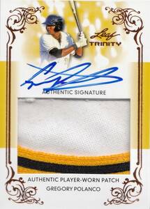 【グレゴリー・ポランコ】直筆サインカード PATCH RELIC 千葉ロッテマリーンズ 2013 LEAF GREGORY POLANCO AUTO #検索 TOPPS BBM EPOCH